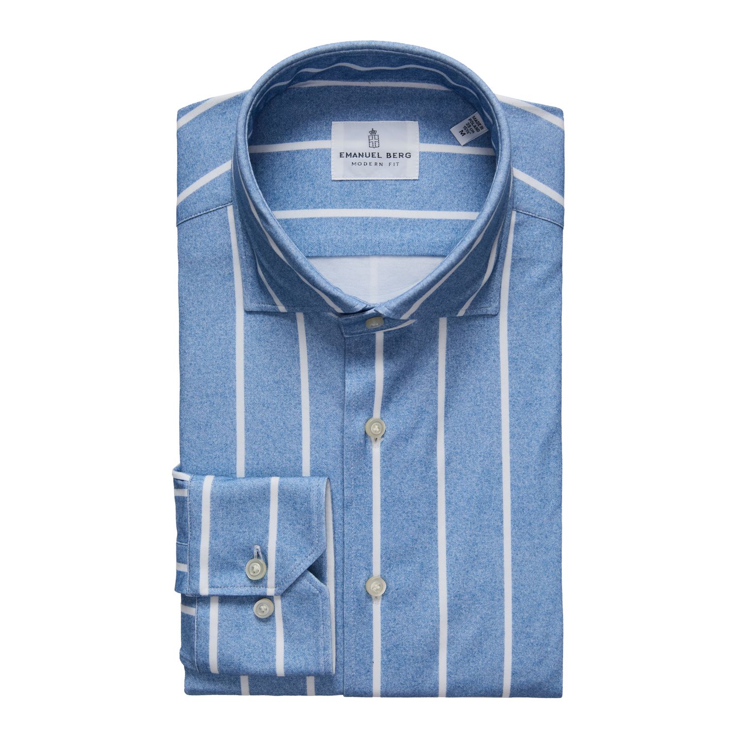 Emanuel Berg Modern Fit Stretch Knit Stripe 4Flex Shirt