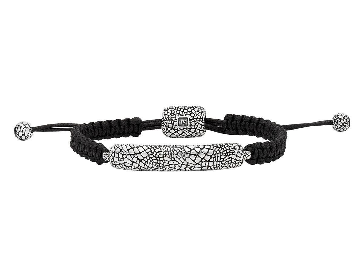 John Varvatos Adjustable Snakeskin ID Tag Bracelet