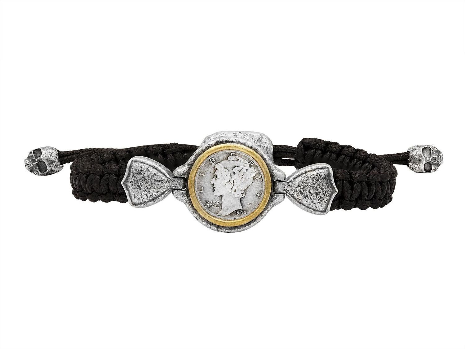 John Varvatos Adjustable Coin Bracelet