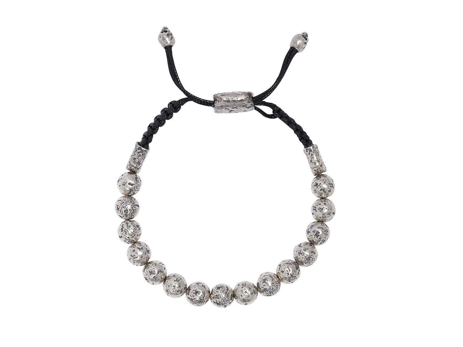 John Varvatos 8mm Silver Bead Bracelet