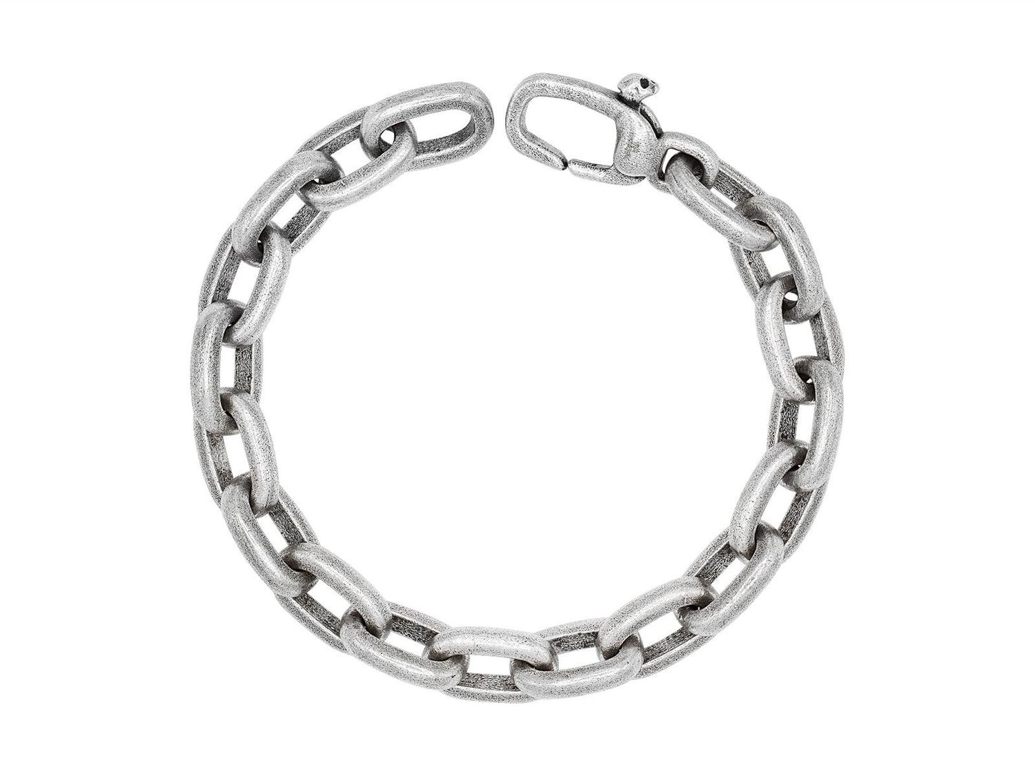 John Varvatos Silver Oval Chain Bracelet
