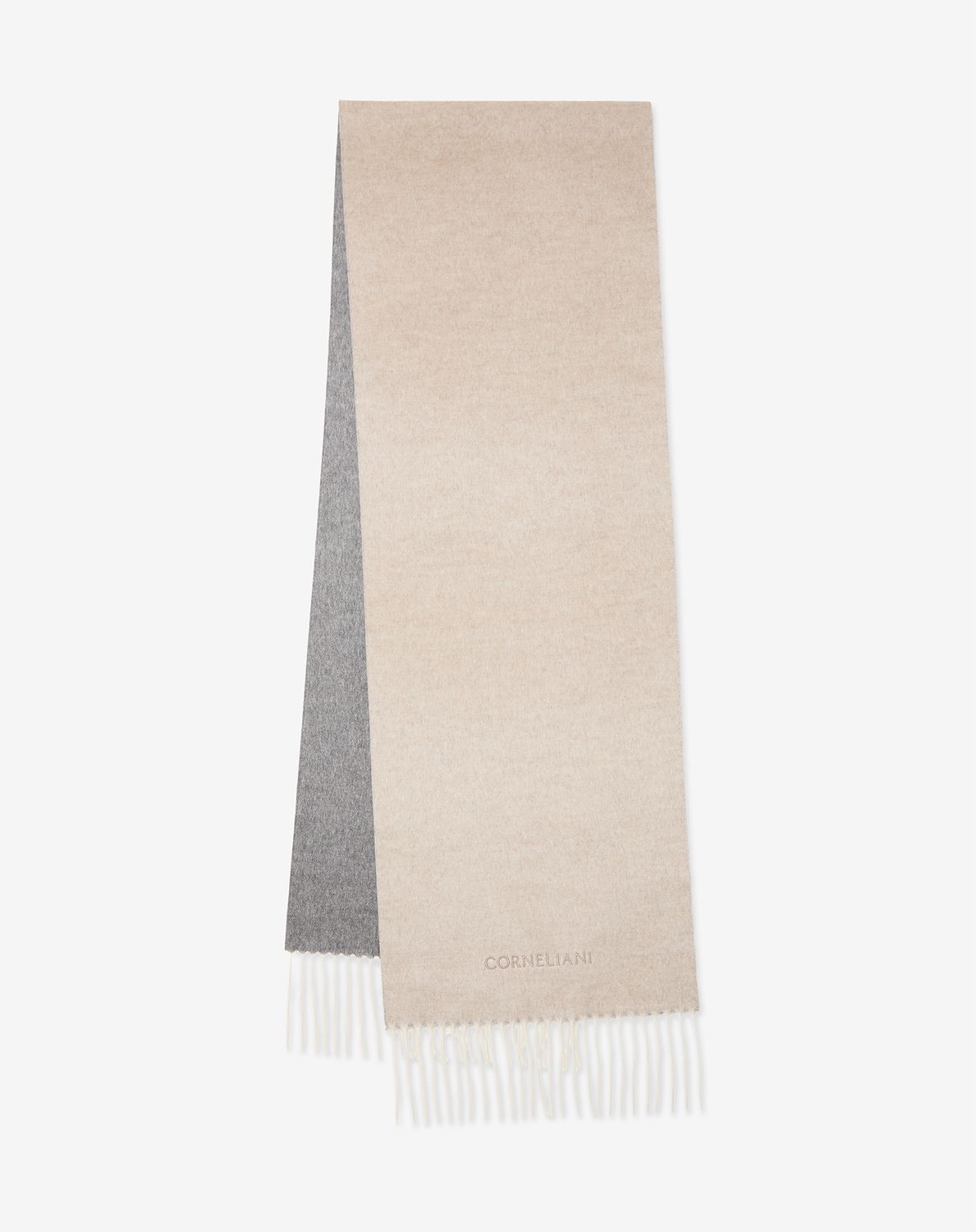 Corneliani Silk &amp; Cashmere Reversible Scarf