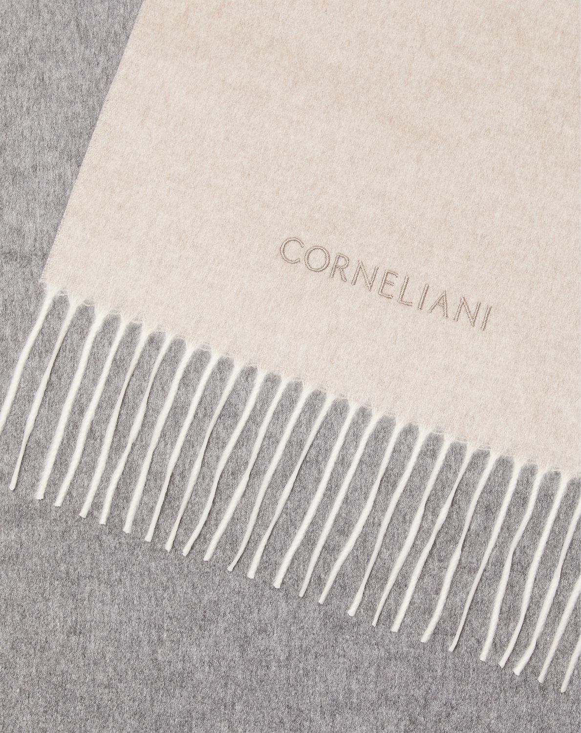 Corneliani Silk &amp; Cashmere Reversible Scarf