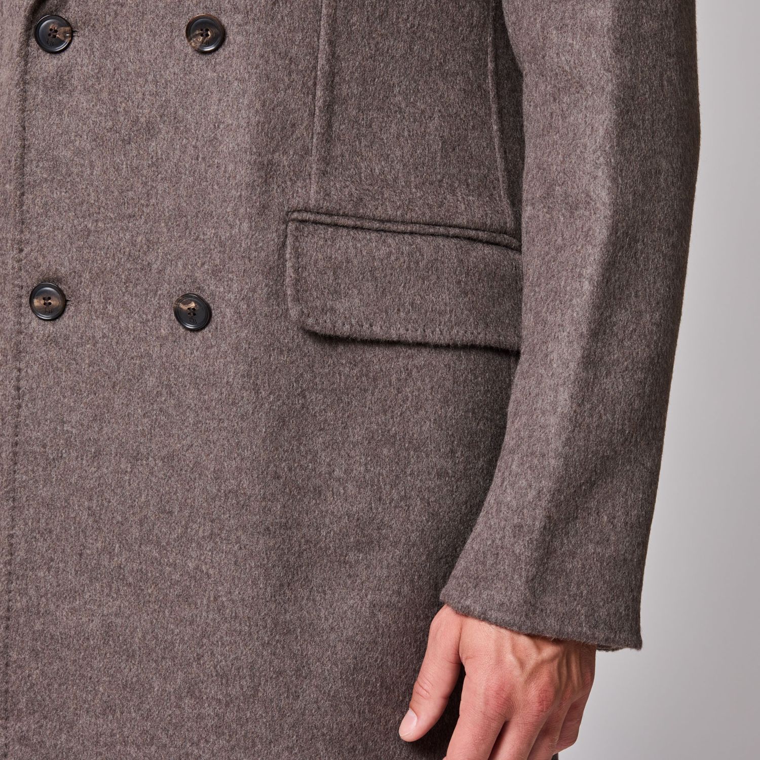 Luciano Barbera Double Breasted Doubleface Overcoat