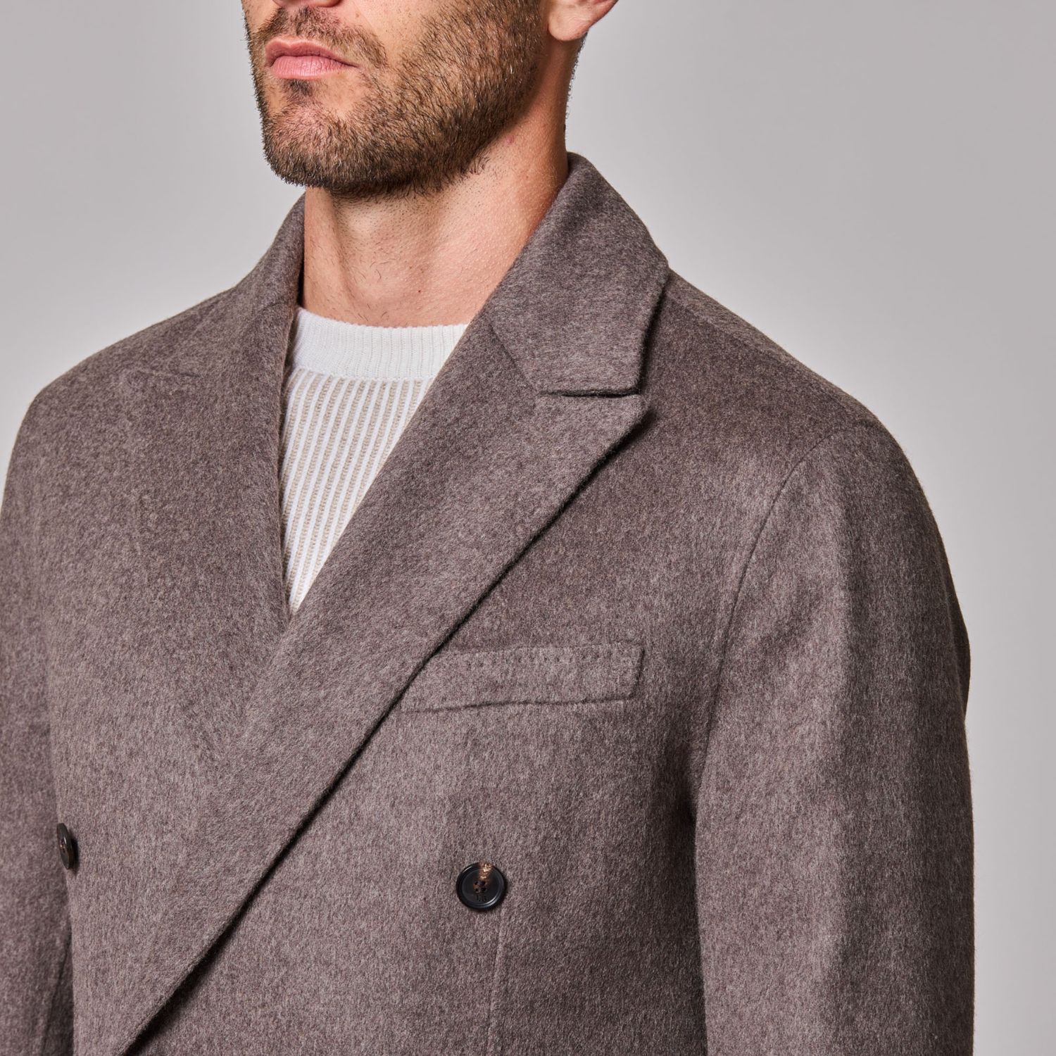 Luciano Barbera Double Breasted Doubleface Overcoat