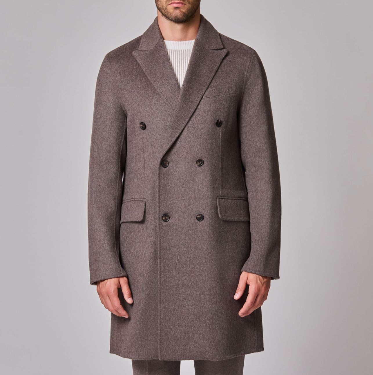 Luciano Barbera Double Breasted Doubleface Overcoat