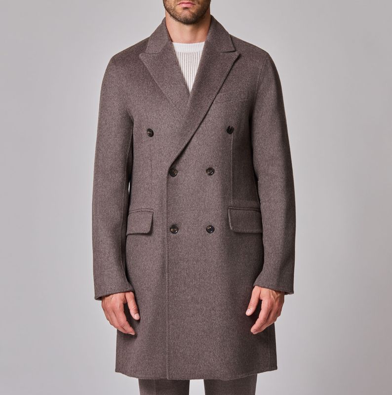 Luciano Barbera Double Breasted Doubleface Overcoat