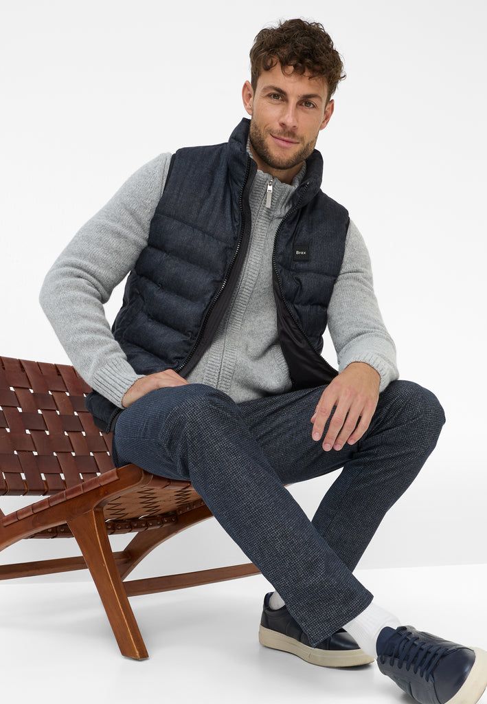 Brax Woolook Microcheck Chuck