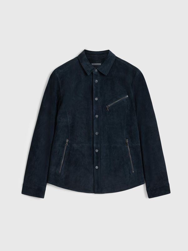 John Varvatos Kadd Suede Shirt Jacket