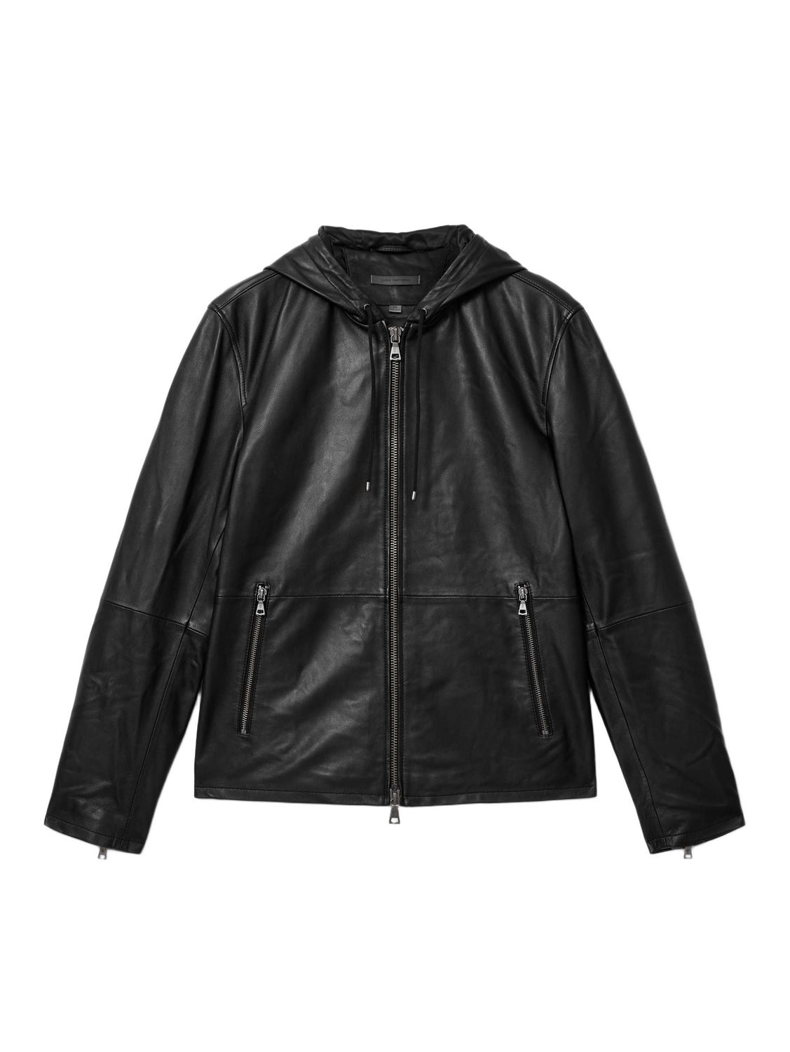 John Varvatos Niko Leather Hoodie