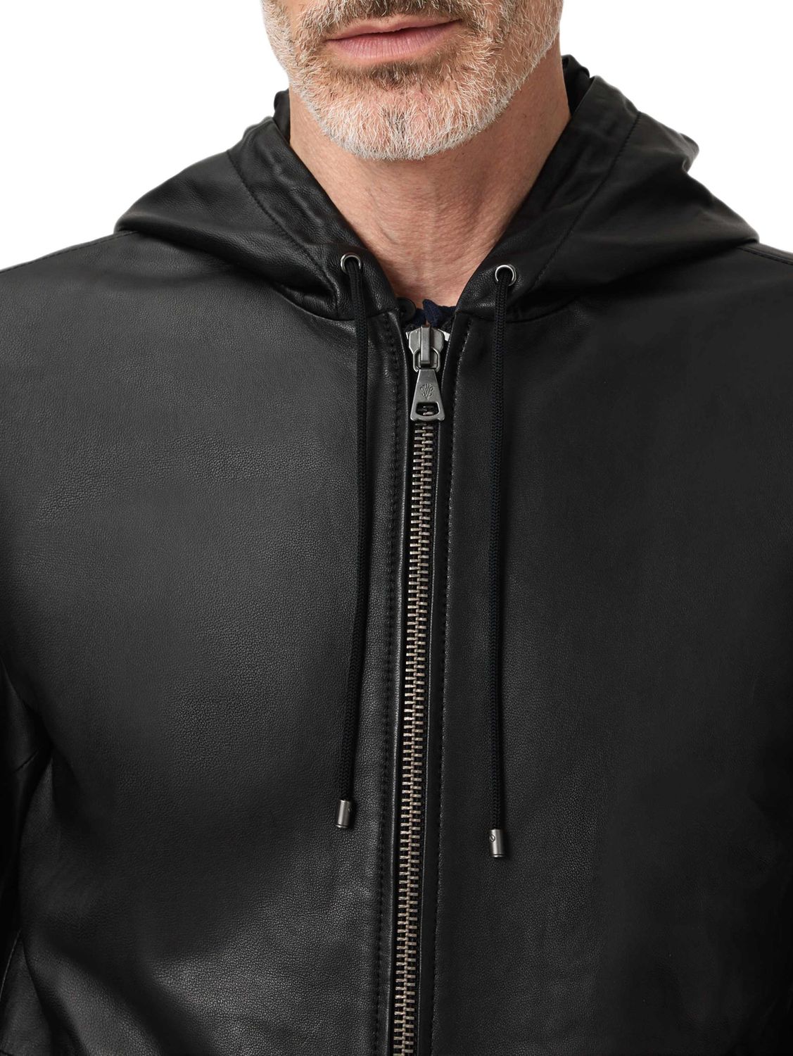 John Varvatos Niko Leather Hoodie