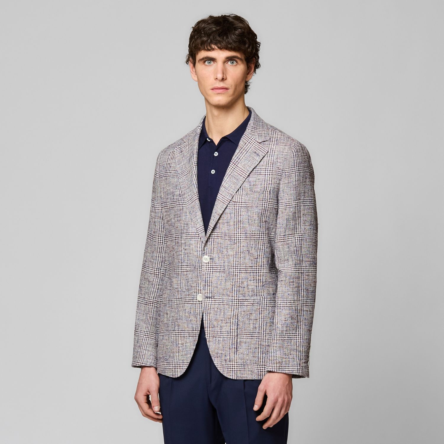 Luciano Barbera Plaid Biella Jacket