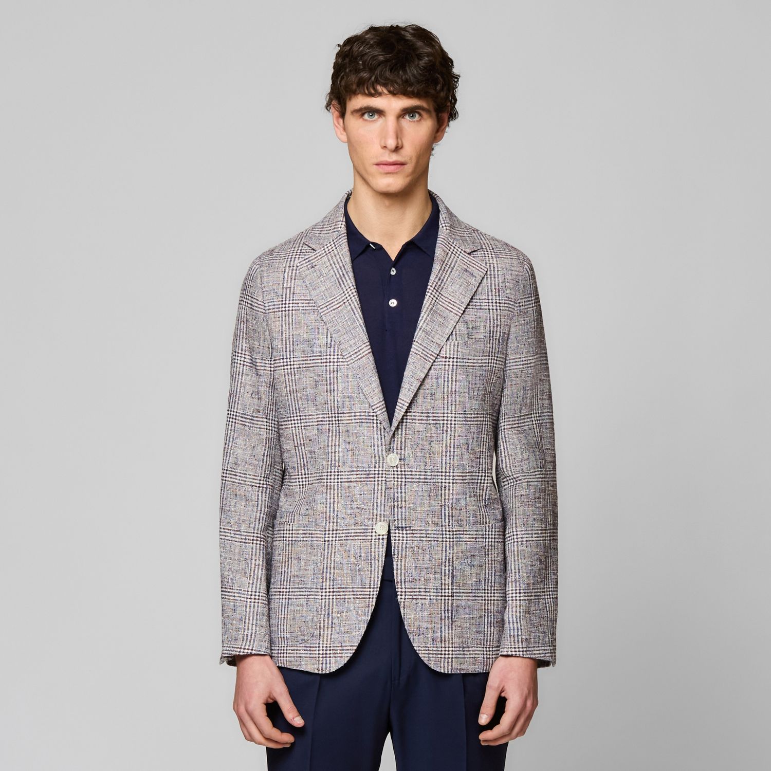 Luciano Barbera Plaid Biella Jacket