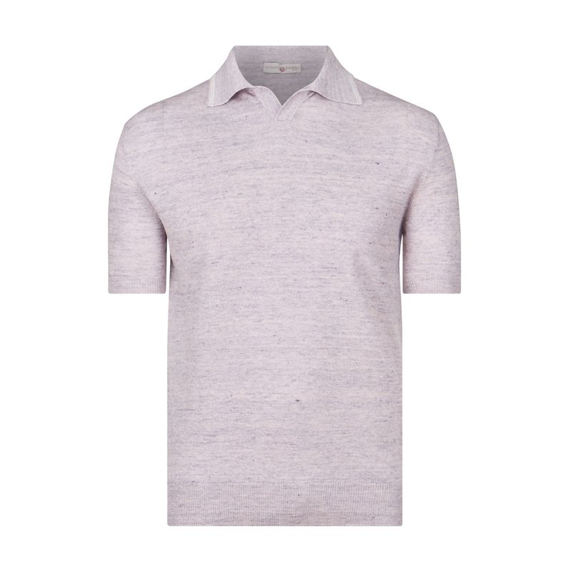 Luciano Barbera Johnny Collar Knit Polo Shirt