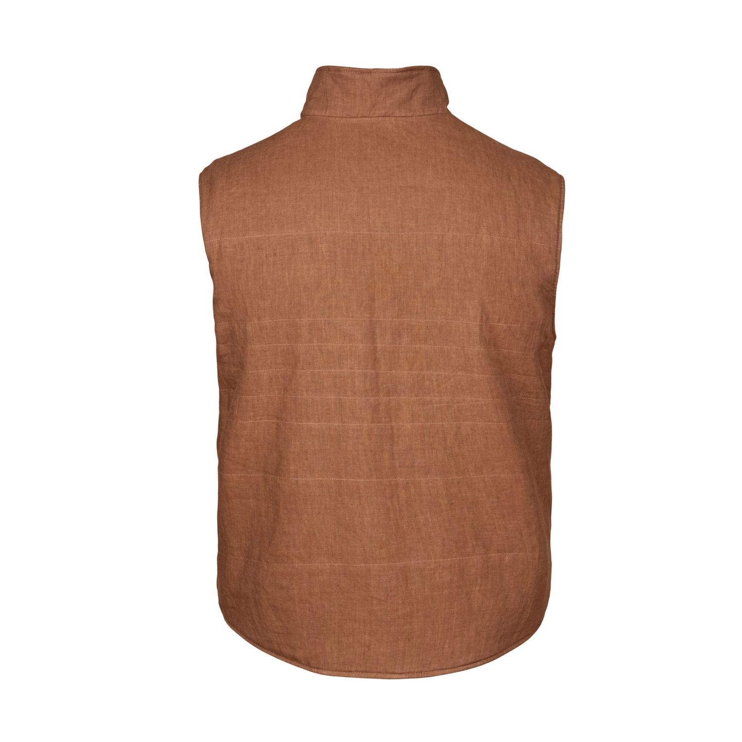 Luciano Barbera Suede/Linen Reversible Vest