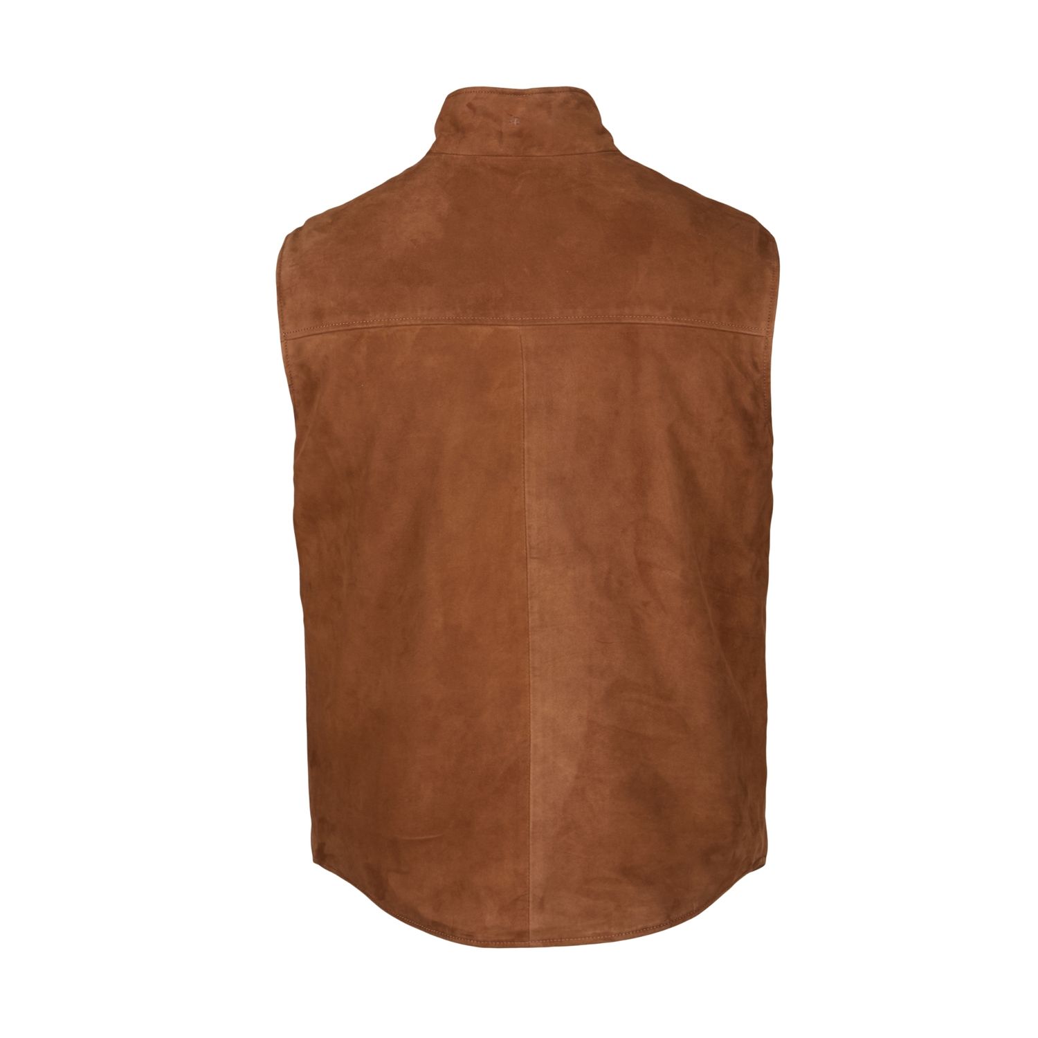 Luciano Barbera Suede/Linen Reversible Vest