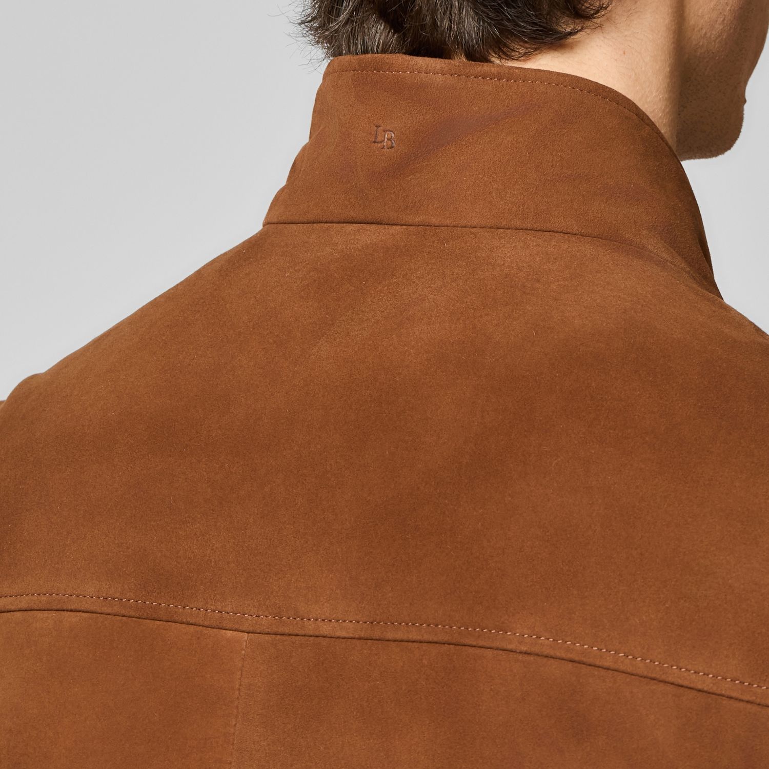 Luciano Barbera Suede/Linen Reversible Vest