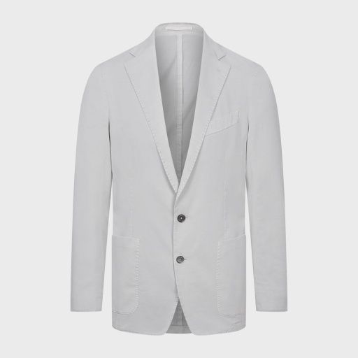 Emanuel Berg Washed Soft Cotton Deconstructed Sport Coat, Color: Light Grey, Size: 48