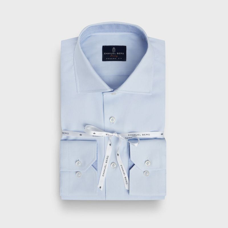 Emanuel Berg Cotton Twill Natural Yoga Yarn Dress Shirt