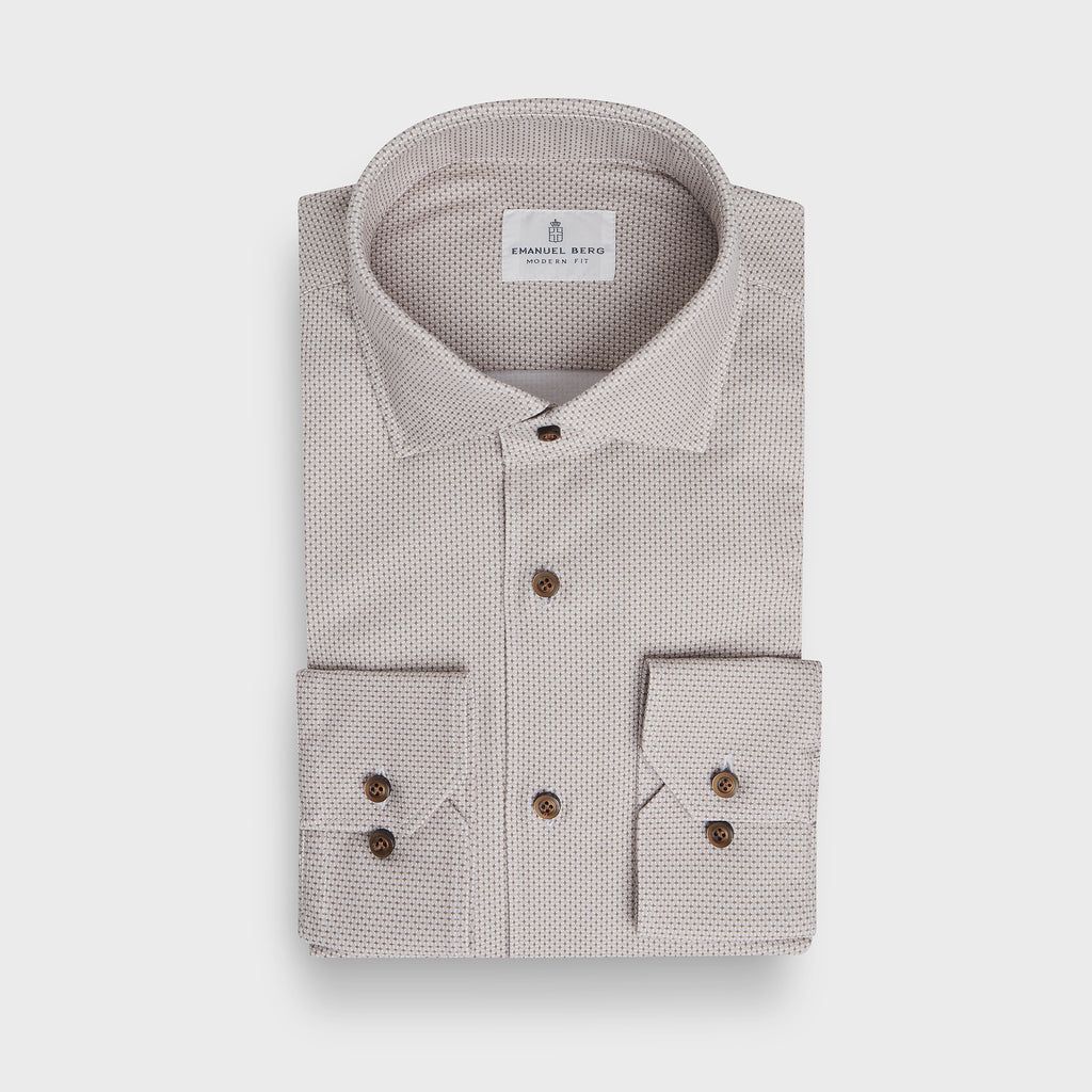 Emanuel Berg 4Flex Woven Print Stretch Shirt