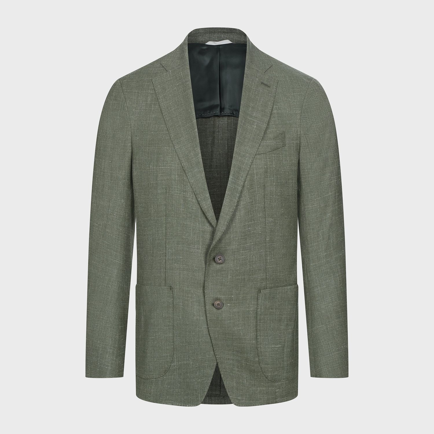 Emanuel Berg Wool Silk Linen Blend Solid 2-Button