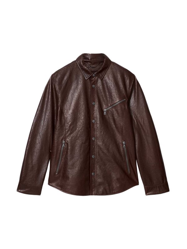 John Varvatos Kadd Leather Shirt Jacket