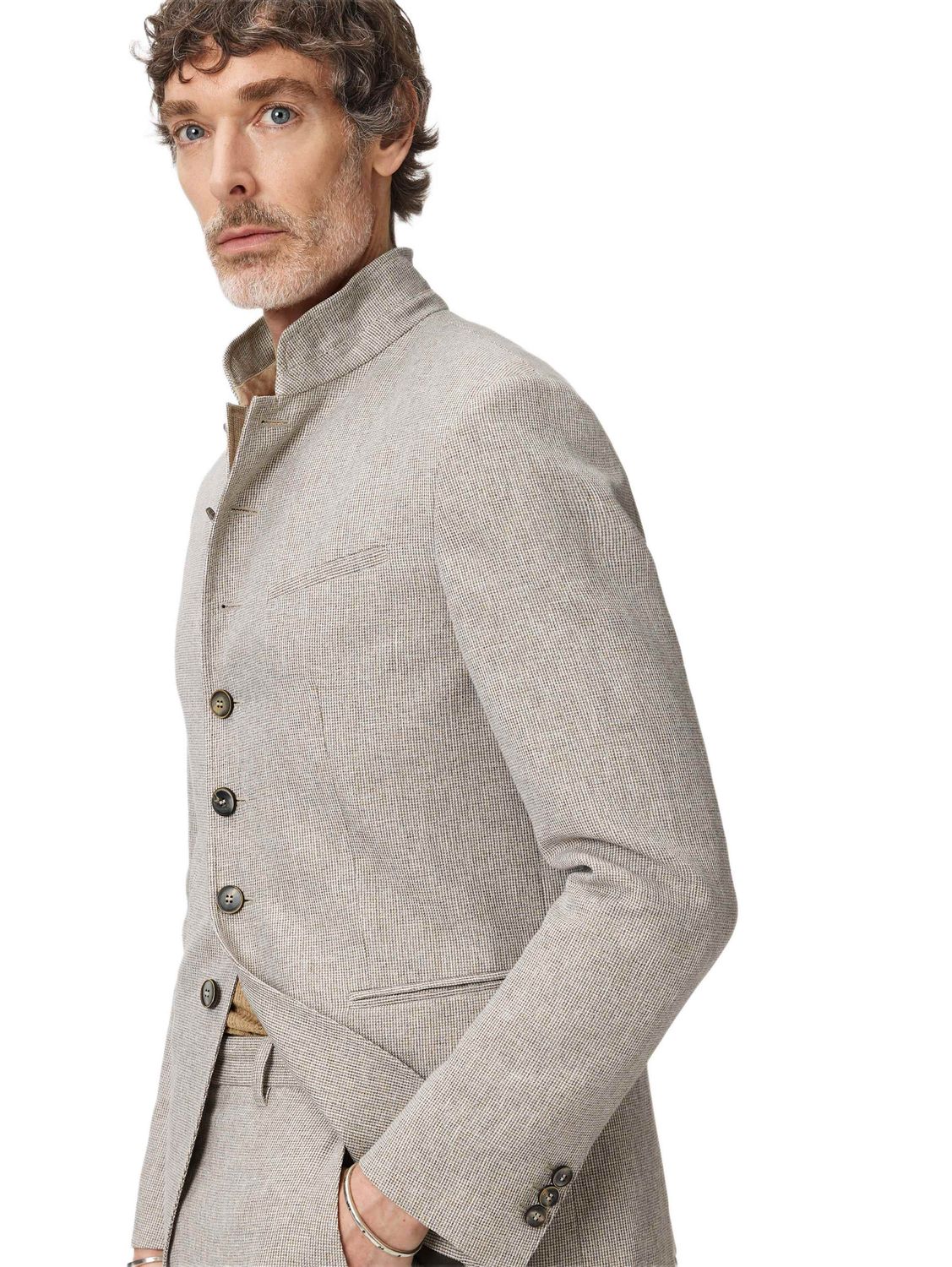 John Varvatos Microcheck Redwood Jacket