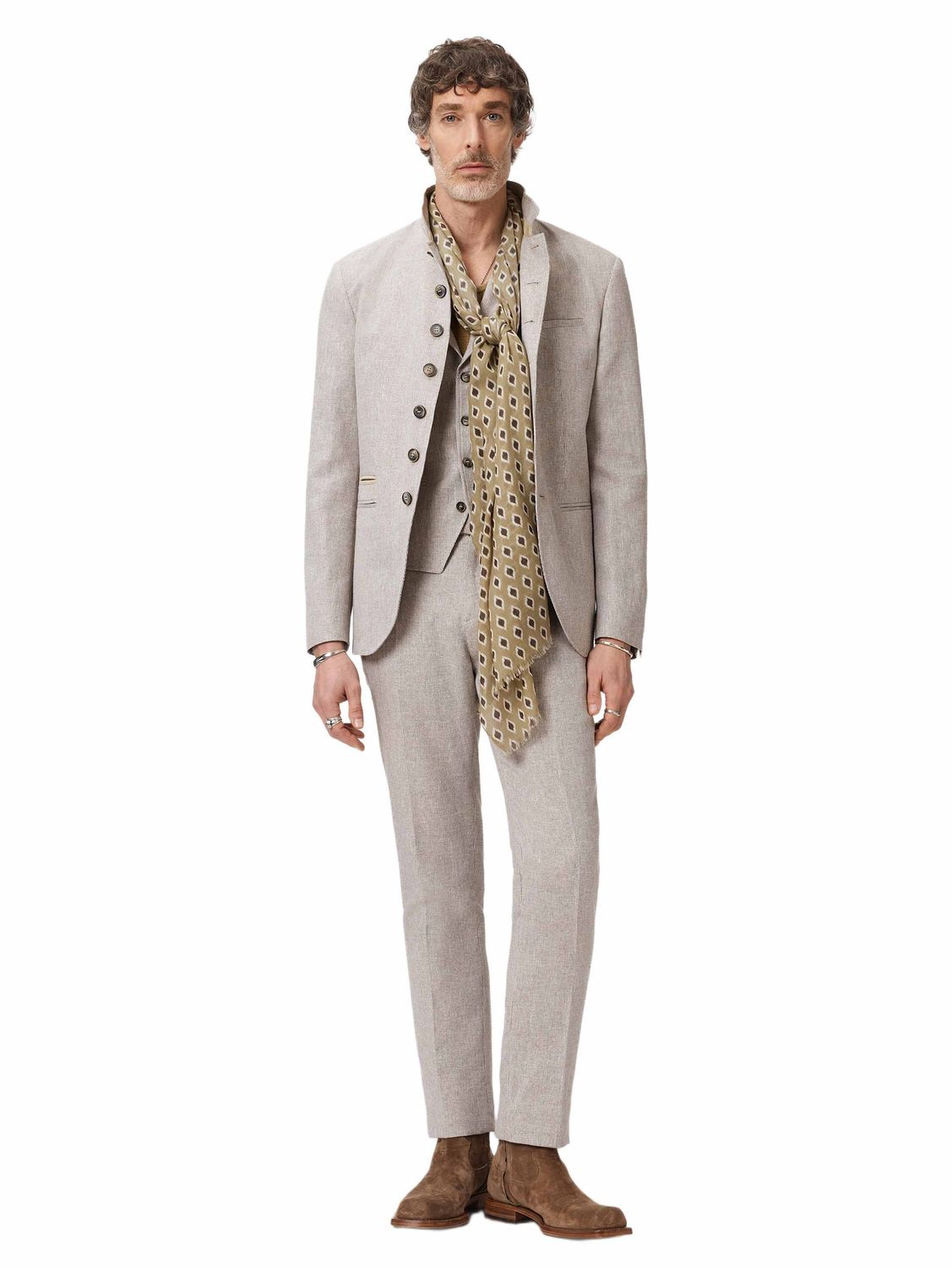 John Varvatos Microcheck Redwood Jacket