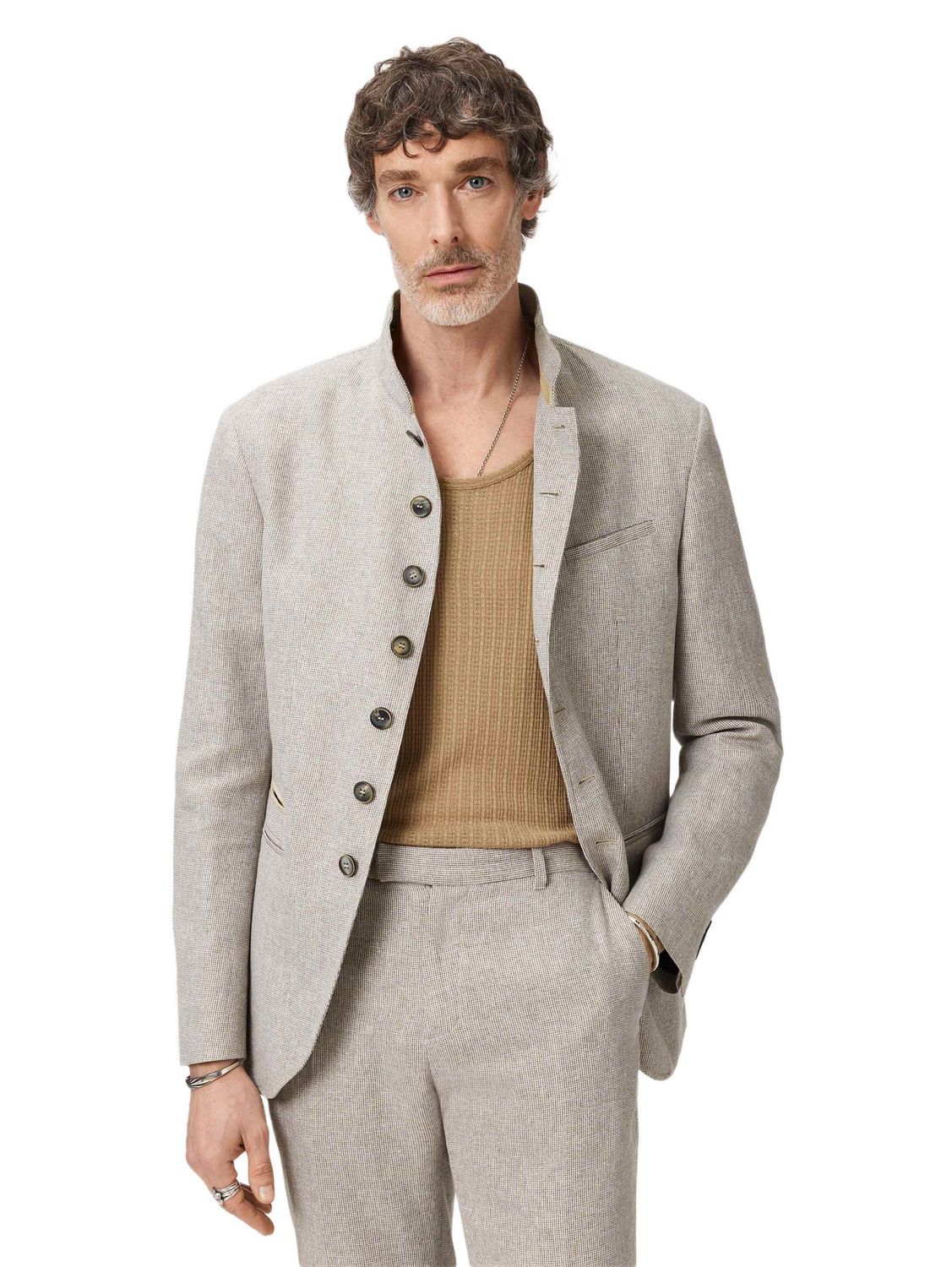 John Varvatos Microcheck Redwood Jacket