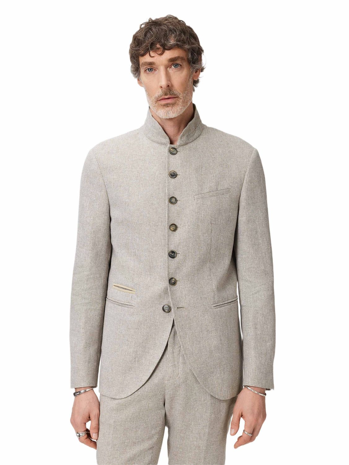 John Varvatos Microcheck Redwood Jacket