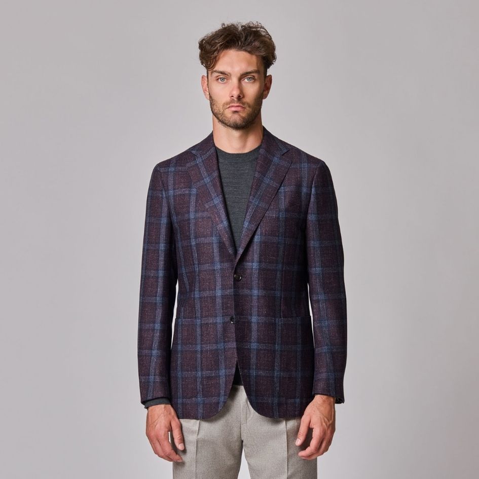 Luciano Barbera Plaid Biella Jacket