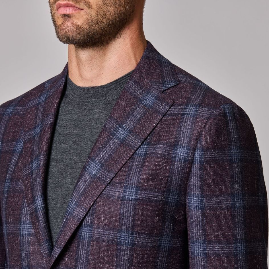 Luciano Barbera Plaid Biella Jacket