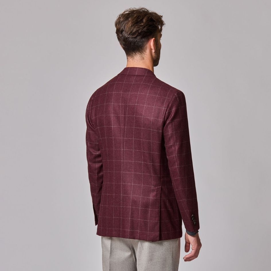 Luciano Barbera Windowpane Biella Jacket