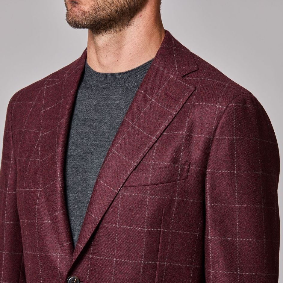 Luciano Barbera Windowpane Biella Jacket