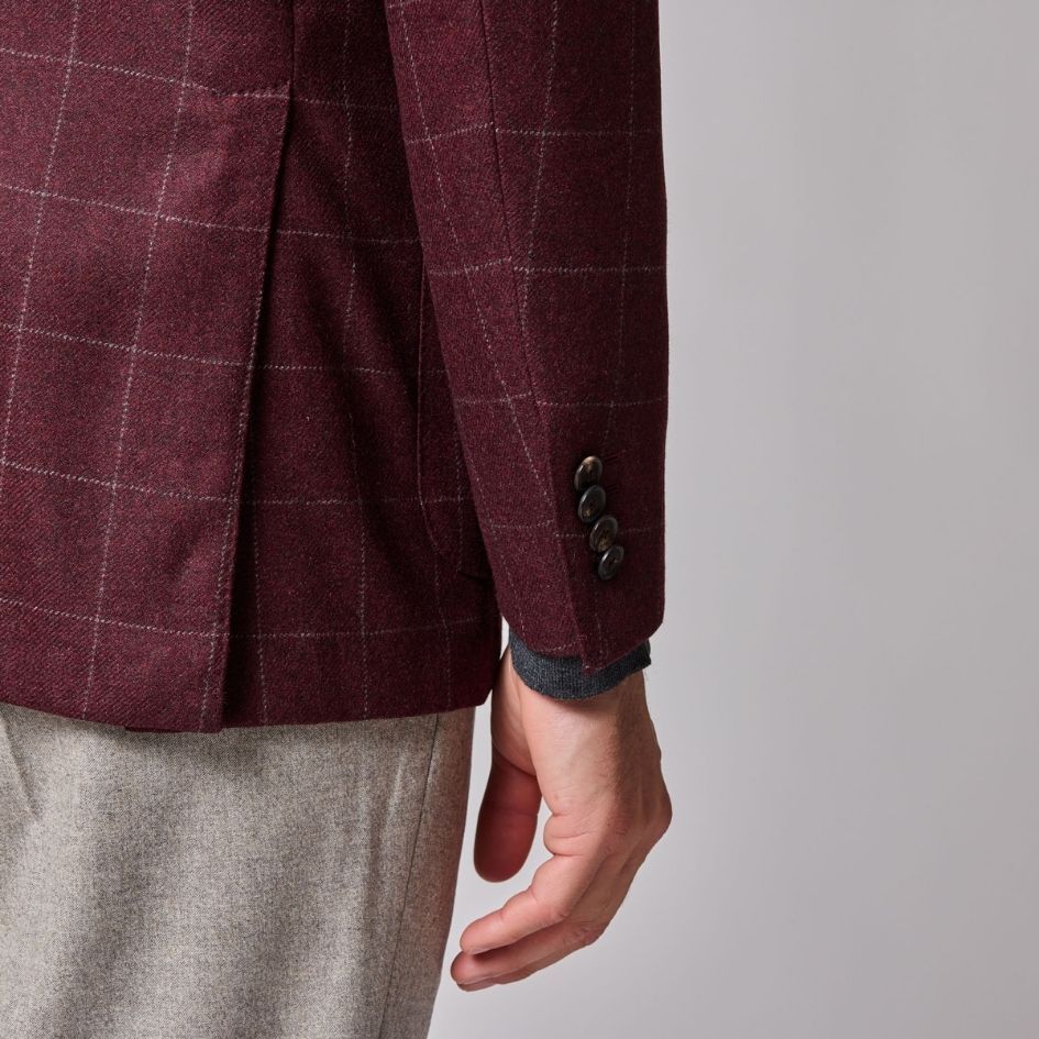 Luciano Barbera Windowpane Biella Jacket