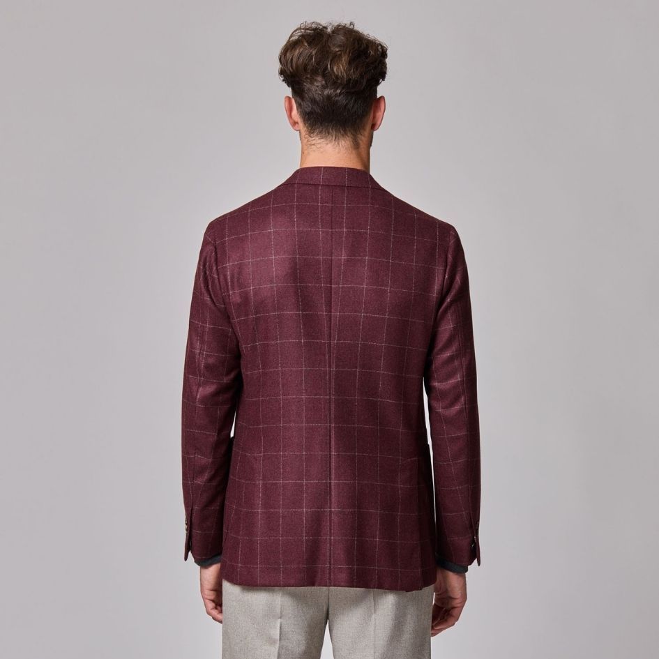 Luciano Barbera Windowpane Biella Jacket