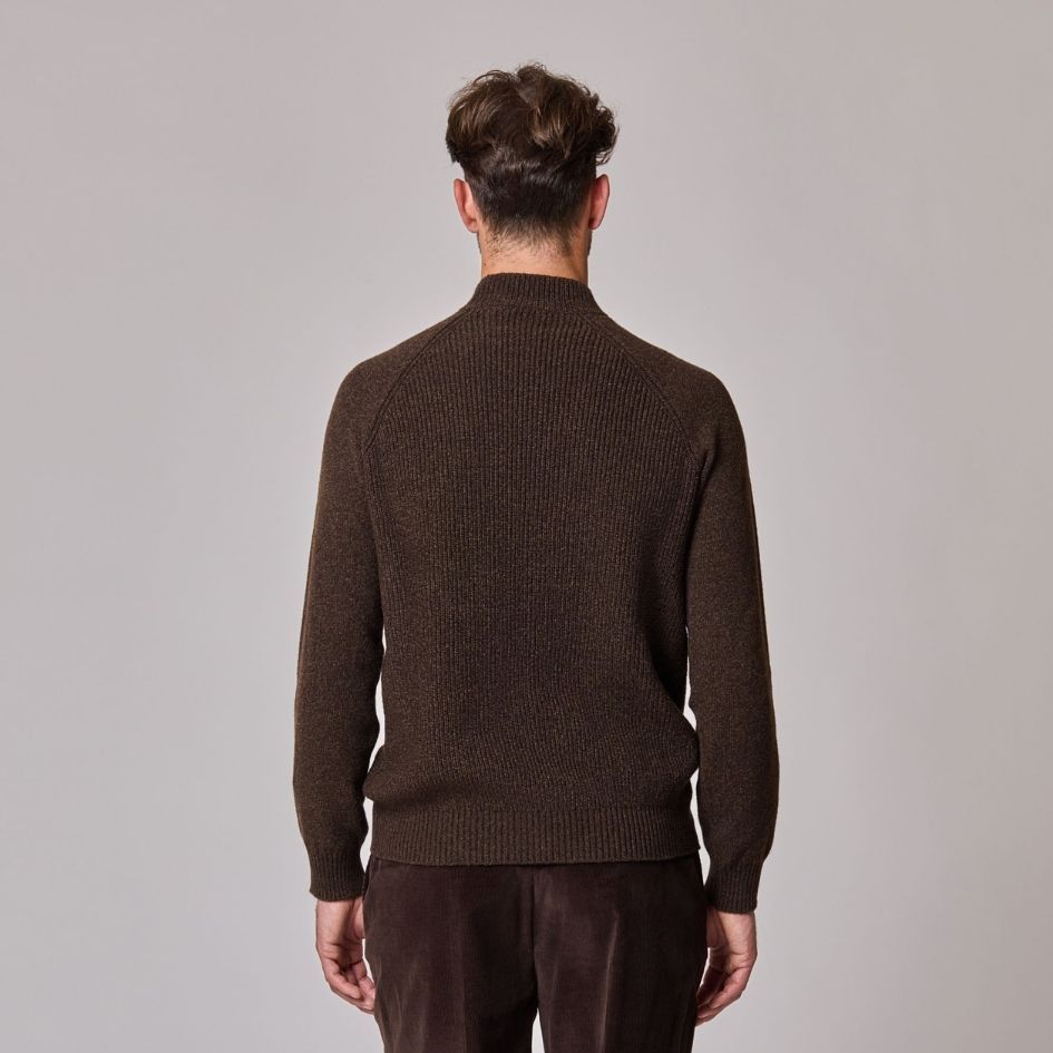 Luciano Barbera Wool Cashmere Raglan Crew