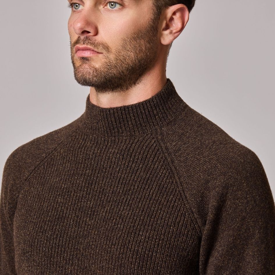 Luciano Barbera Wool Cashmere Raglan Crew