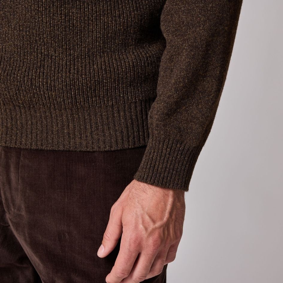 Luciano Barbera Wool Cashmere Raglan Crew