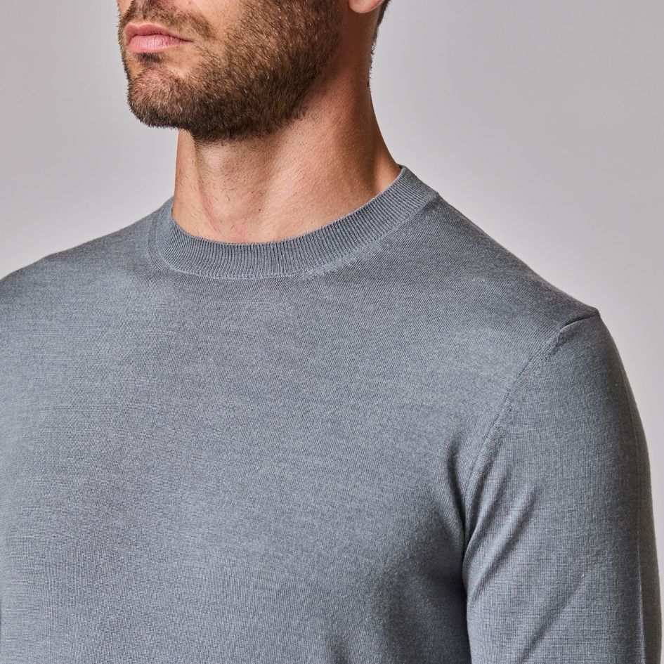 Luciano Barbera Wool Silk Crew Neck