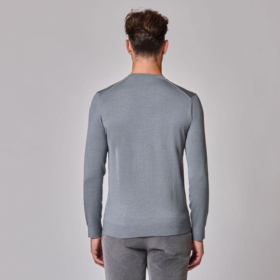 Luciano Barbera Wool Silk Crew Neck