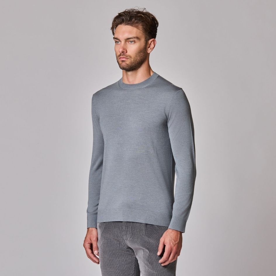 Luciano Barbera Wool Silk Crew Neck