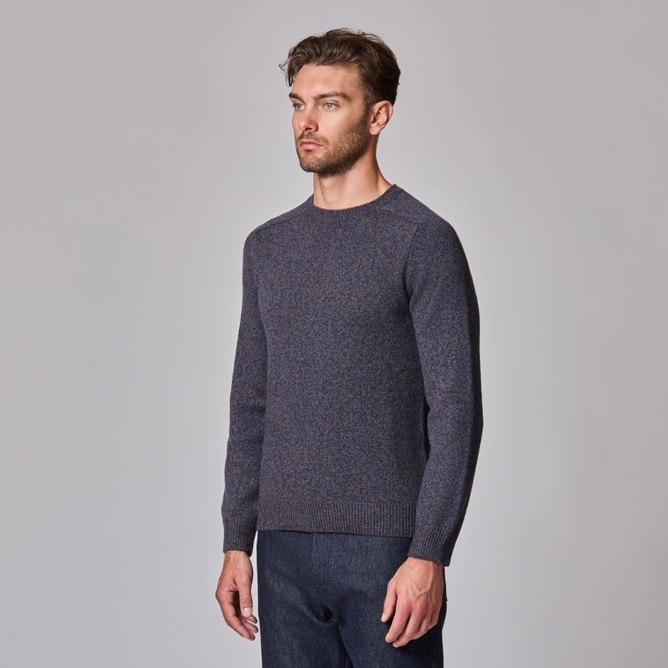Luciano Barbera Marled Tritone Crew Neck