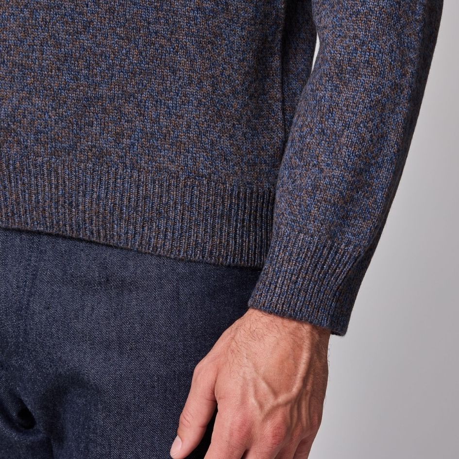 Luciano Barbera Marled Tritone Crew Neck