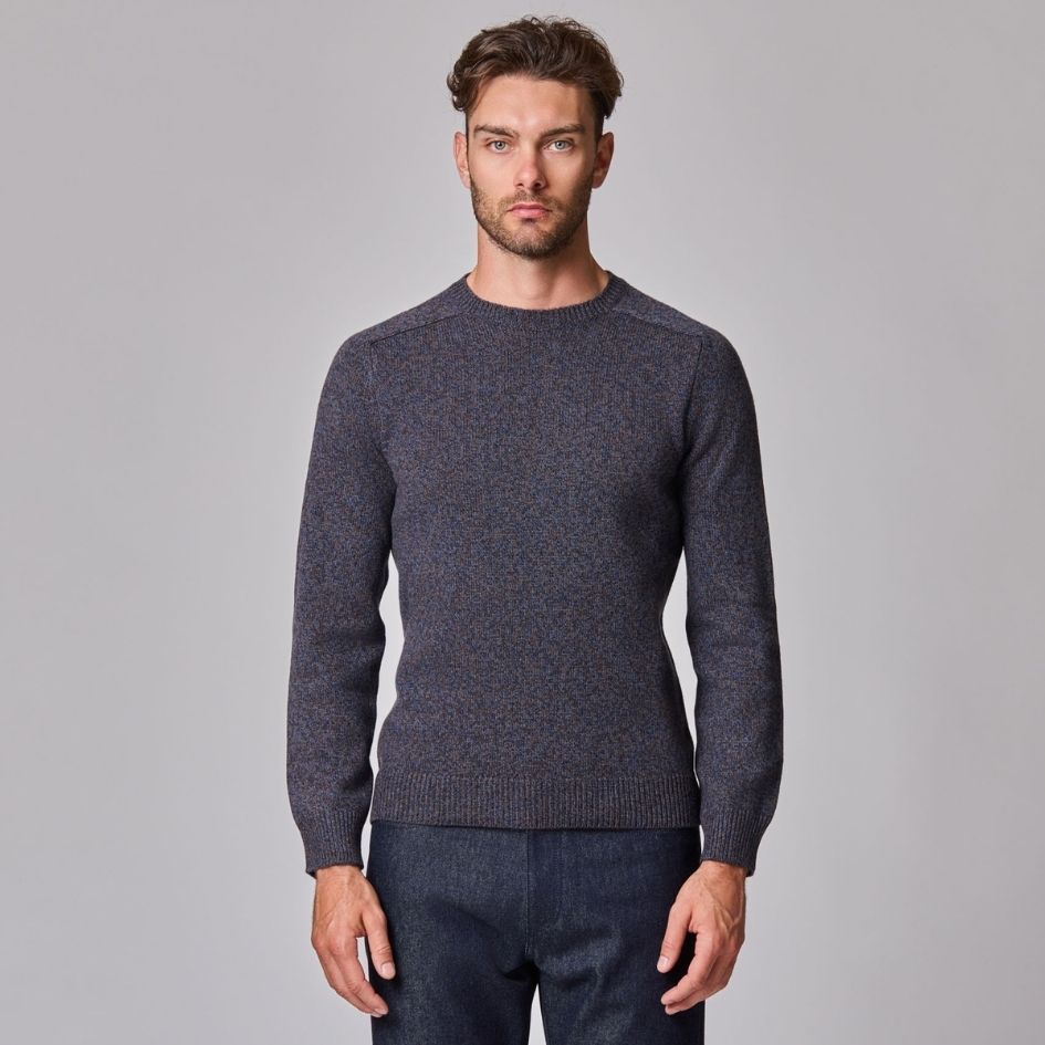 Luciano Barbera Marled Tritone Crew Neck