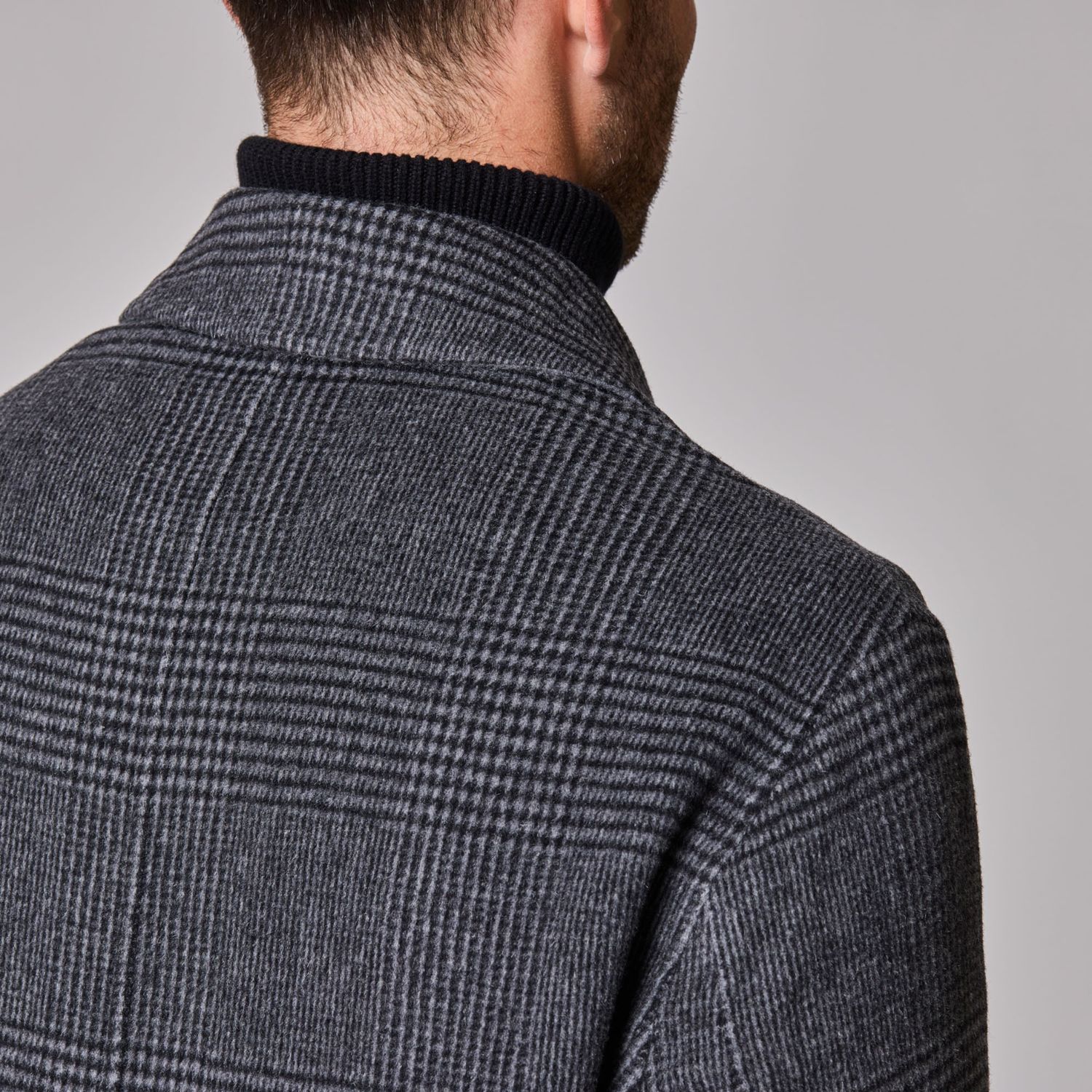Luciano Barbera Plaid Reversible City Coat