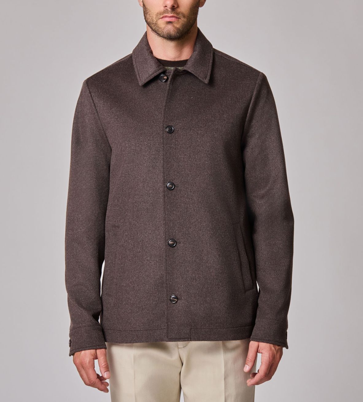 Luciano Barbera Reversible Wool Cashmere Jacket