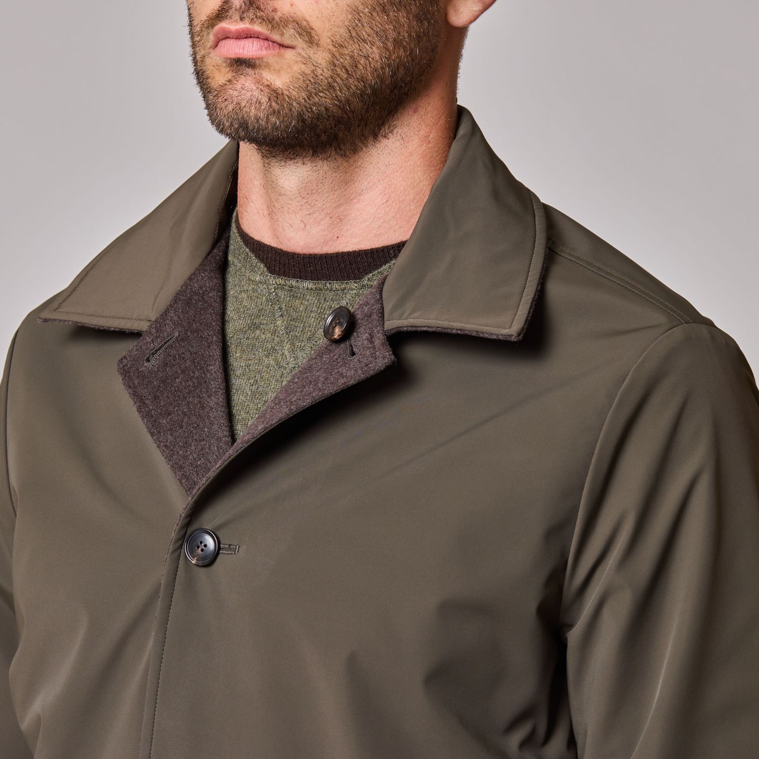 Luciano Barbera Reversible Wool Cashmere Jacket