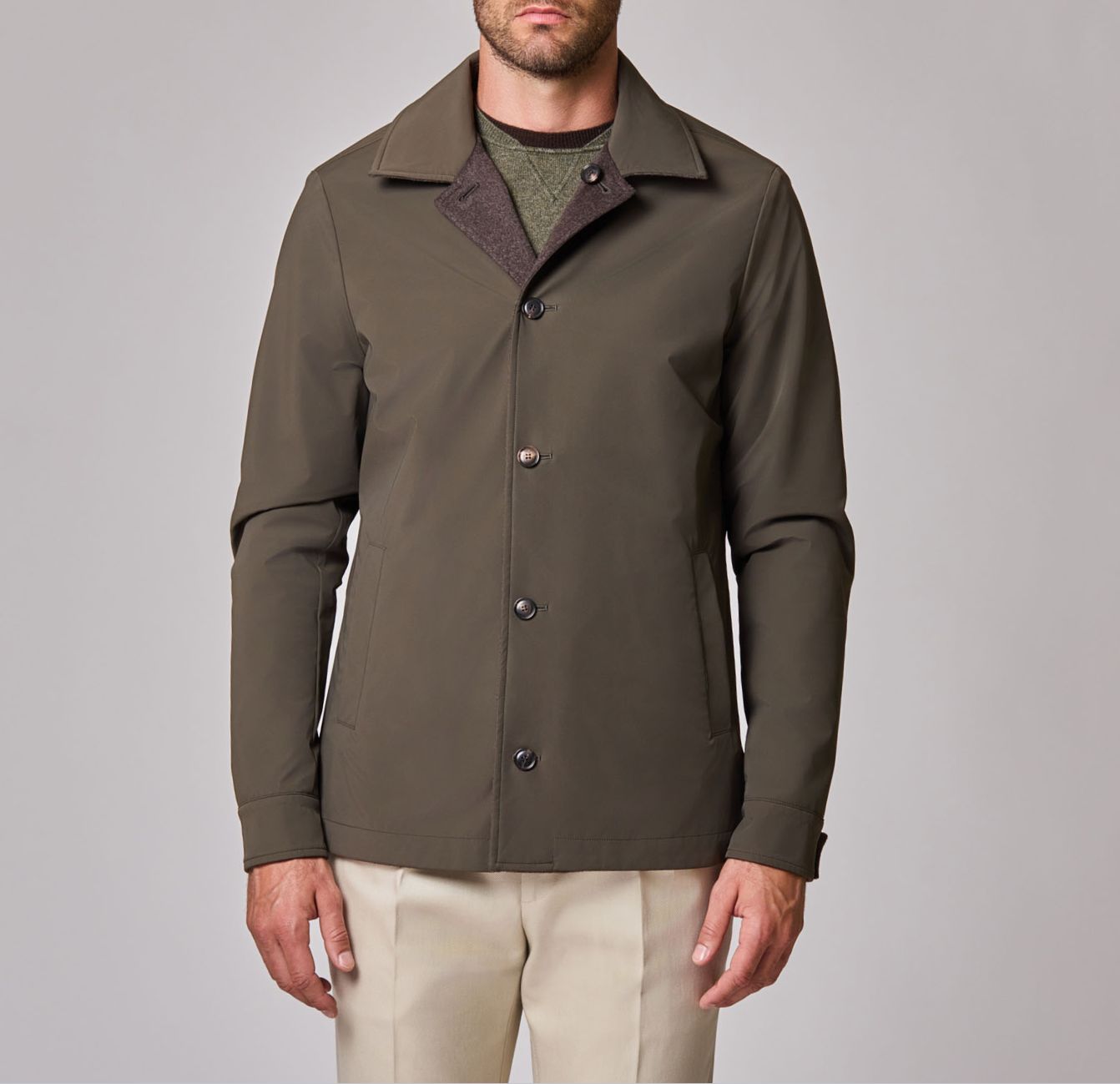 Luciano Barbera Reversible Wool Cashmere Jacket