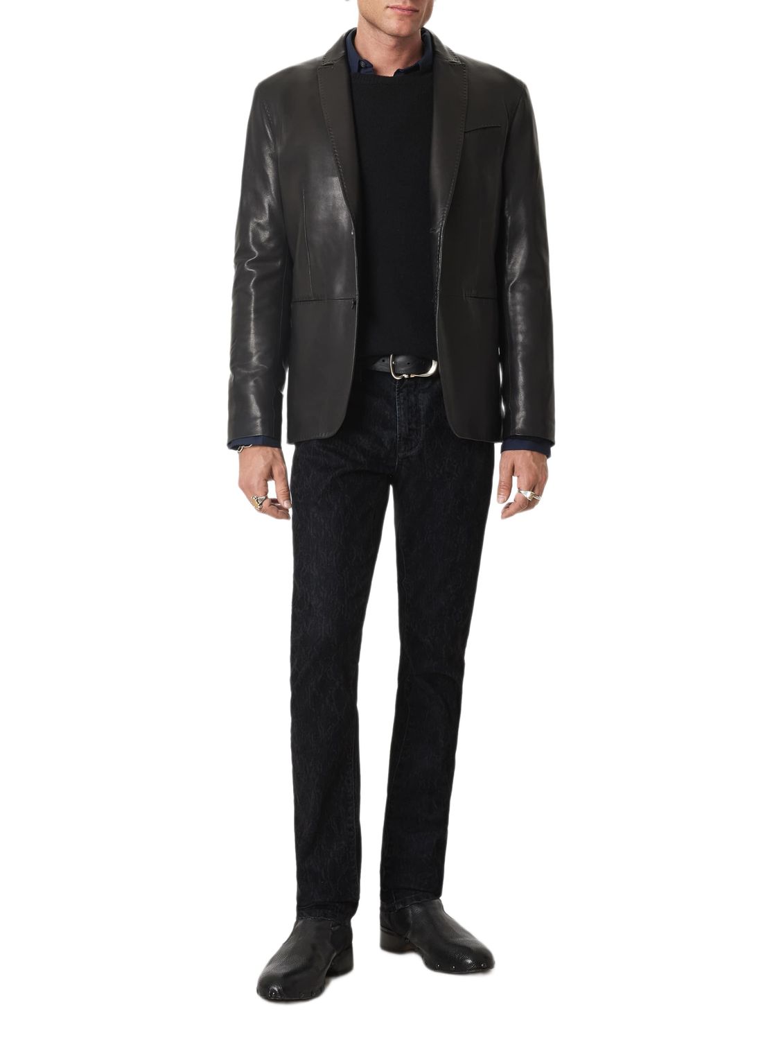 John Varvatos Arundel Leather Blazer